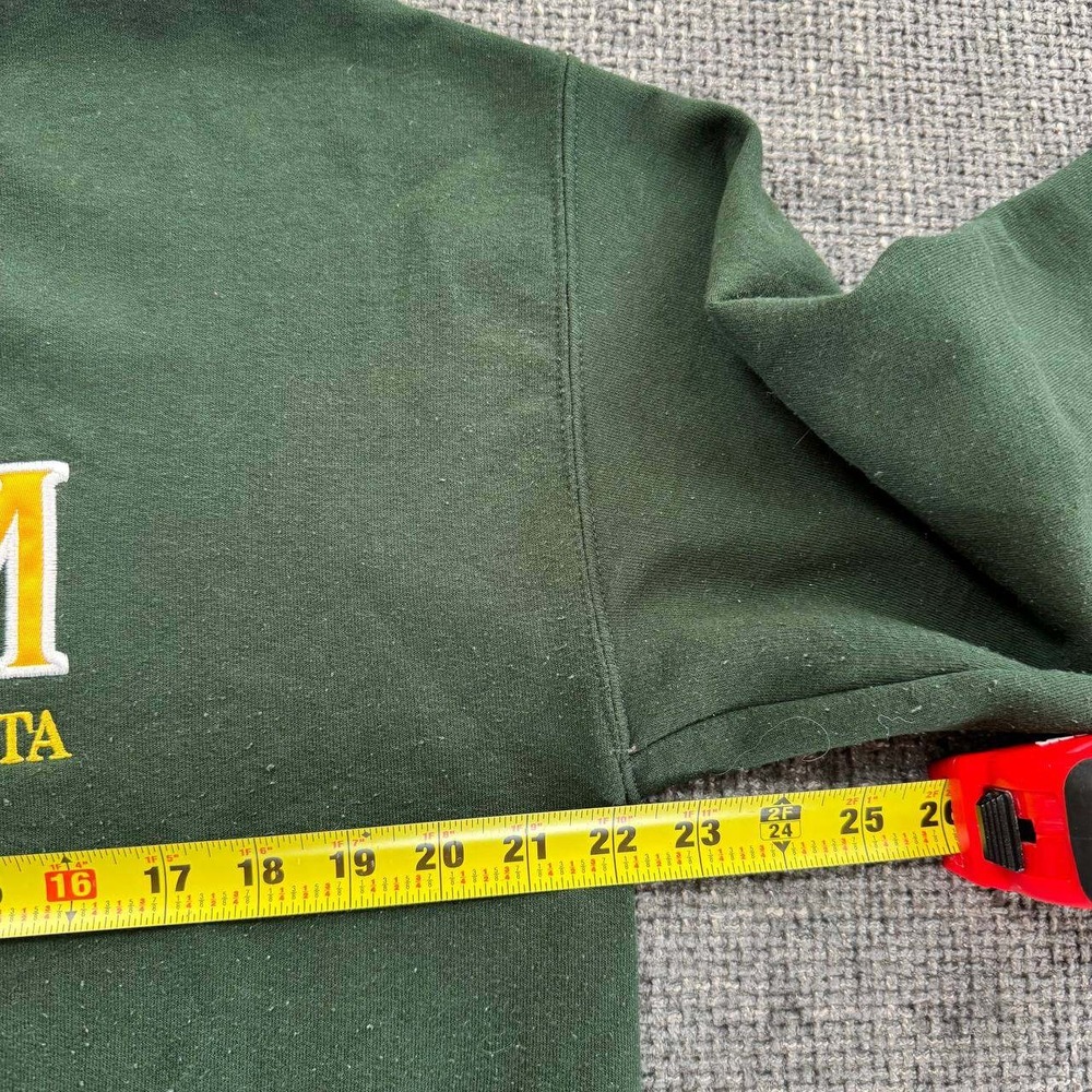Gildan MOM Sweatshirt Womens Large Green Varsity Embroidered Crewneck Pullover - Picture 8 of 9